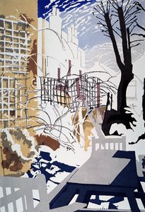 Stark Winter Back-Garden, 1993 (barevný linoryt)